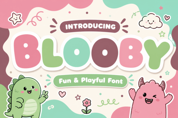 Blooby Display Font for Bold Web Design