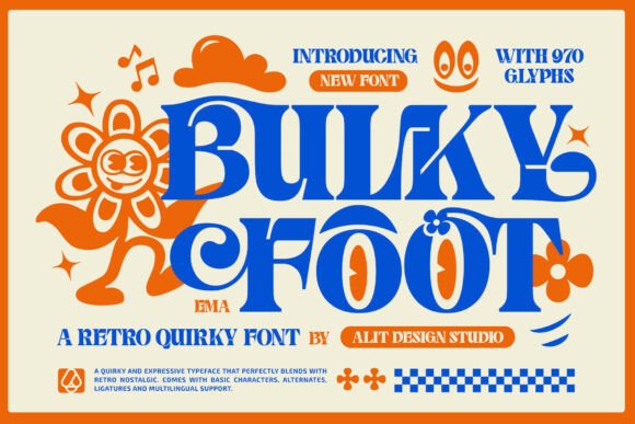 Bulky Foot: A Retro Display Font for Modern Editors