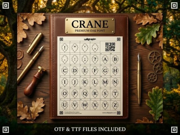 Crane: A Premium Oak-Themed Display Font for Branding