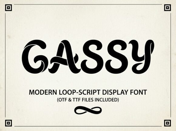 Gassy Display Font for Crafters