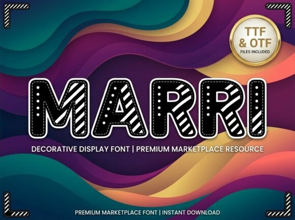Marri: A Bold Display Typeface for Modern Web Design
