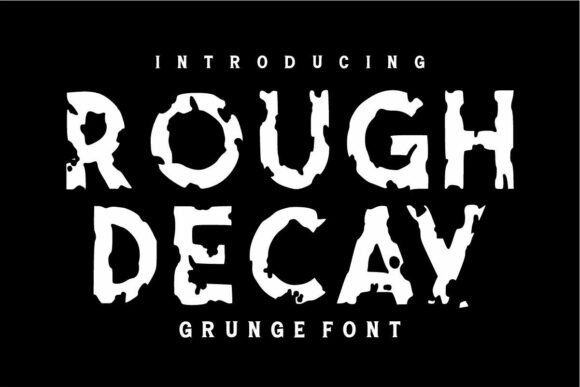 Rough Decay Typeface for Editorial Design