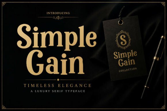 Simple Gain: Bold Vintage Display Font for Campaigns