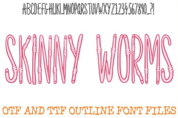 Skinny Worms: A Whimsical Display Font for Branding