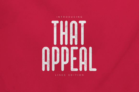 That Appeal Font: Bold Retro Style for Brands
