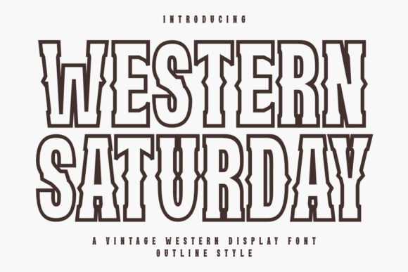 Western Satuday: A Vintage Display Font for Makers
